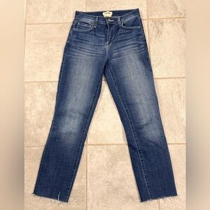 L'AGENCE Dark Blue Cropped Jeans
